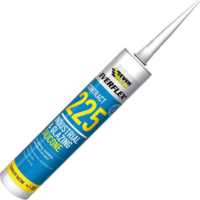 Tooled Up | Everbuild Everbuild Industrial and Glazing Silicone White 310ml Everbuild Everbuild Industrial and Glazing Silicone White 310ml