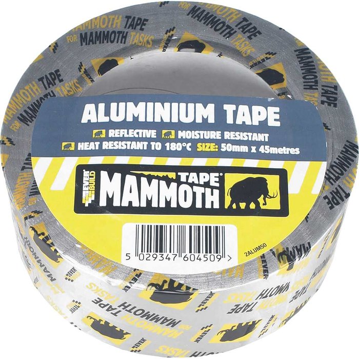 Tooled Up | Everbuild Everbuild Mammoth Aluminium Tape 100mm 45m Everbuild Everbuild Mammoth Aluminium Tape 100mm 45m