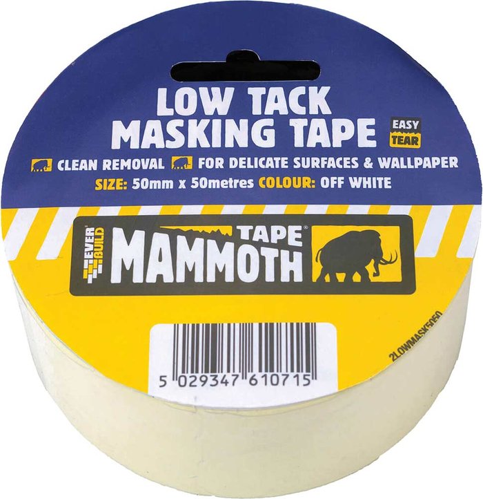 Tooled Up | Everbuild Everbuild Low Tack Masking Tape 50mm 25m Everbuild Everbuild Low Tack Masking Tape 50mm 25m