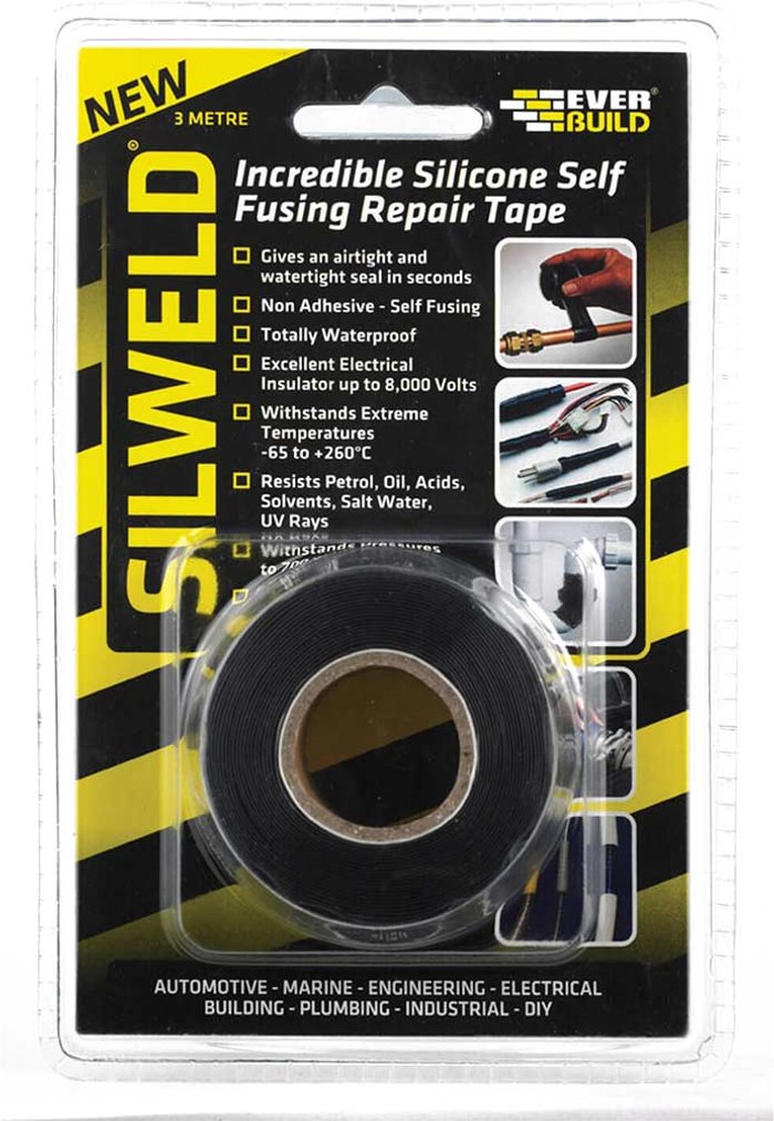 Tooled Up | Everbuild Everbuild Silweld Silicon Self Fusing Black Repair Tape 3m Everbuild Everbuild Silweld Silicon Self Fusing Black Repair Tape 3m