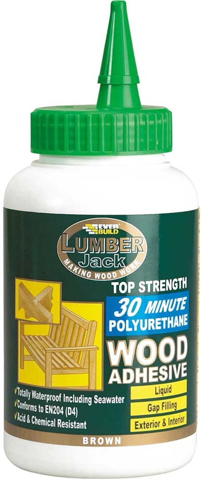 Tooled Up | Everbuild Everbuild Lumberjack 30 Minute Polyure Wood Adhesive Liquid 750ml Everbuild Everbuild Lumberjack 30 Minute Polyure Wood Adhesive Liquid 750ml