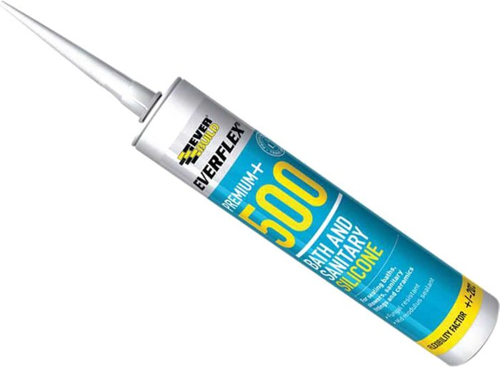 Tooled Up | Everbuild Everbuild 500 Bath and Sanitary Silicone Sealant Clear 310ml Everbuild Everbuild 500 Bath and Sanitary Silicone Sealant Clear 310ml