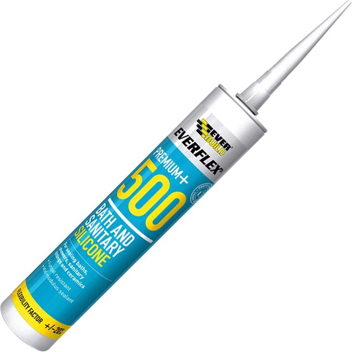 Tooled Up | Everbuild Everbuild 500 Bath and Sanitary Silicone Sealant White 310ml Everbuild Everbuild 500 Bath and Sanitary Silicone Sealant White 310ml