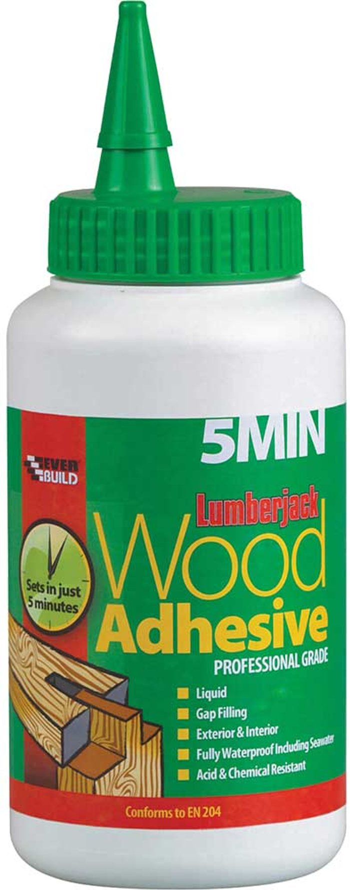 Tooled Up | Everbuild Everbuild Lumberjack 5 Minute Polyure Wood Adhesive Liquid 750ml Everbuild Everbuild Lumberjack 5 Minute Polyure Wood Adhesive Liquid 750ml