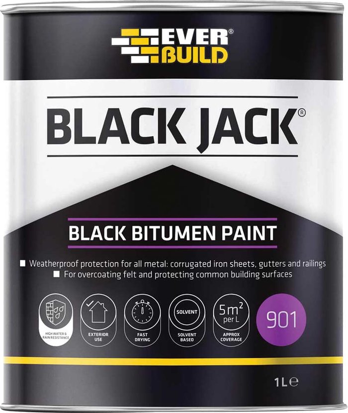 Tooled Up | Everbuild Everbuild Bitumen Paint Black 1l Everbuild Everbuild Bitumen Paint Black 1l