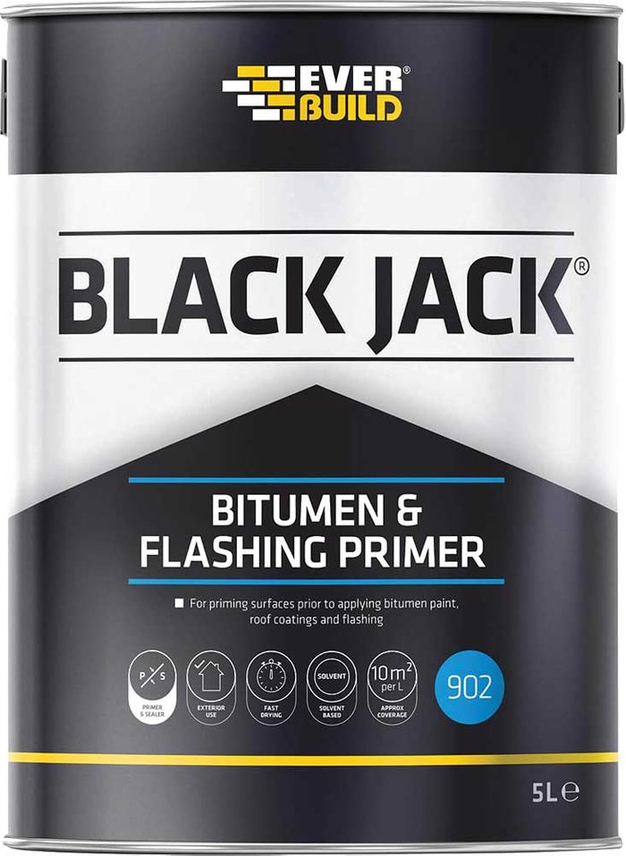 Tooled Up | Everbuild Everbuild Black Jack 902 Bitumen and Flashing Primer 5l Everbuild Everbuild Black Jack 902 Bitumen and Flashing Primer 5l