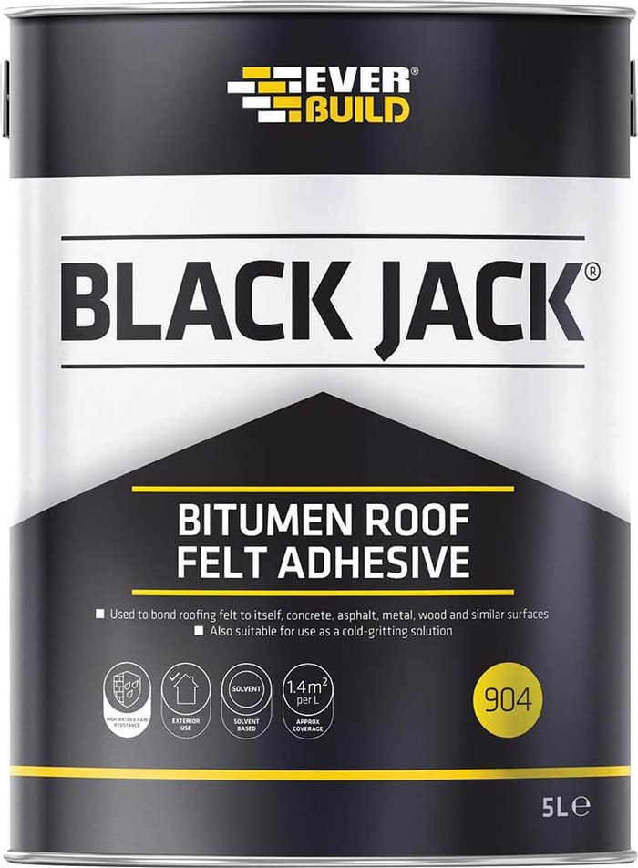 Tooled Up | Everbuild Everbuild Black Jack 904 Bitumen Roofing Felt Adhesive 5l Everbuild Everbuild Black Jack 904 Bitumen Roofing Felt Adhesive 5l