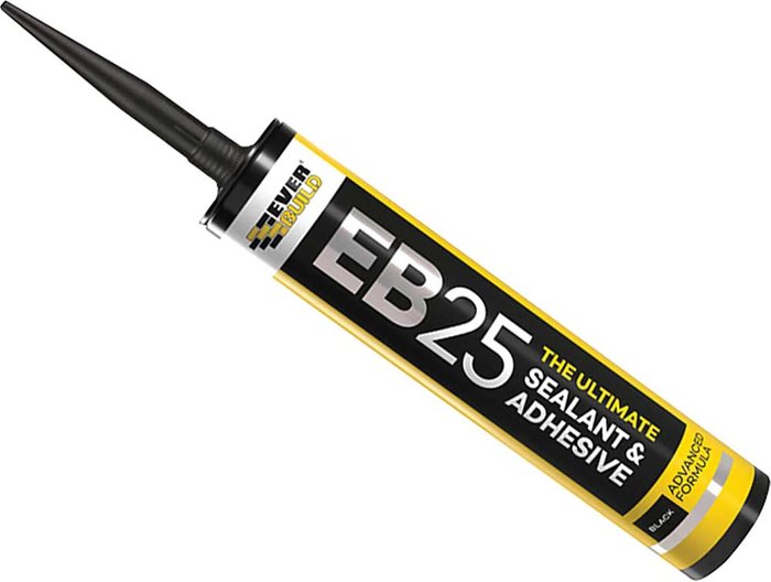 Tooled Up | Everbuild Everbuild E2525 Hybrid Sealant Adhesive Black 300ml Everbuild Everbuild E2525 Hybrid Sealant Adhesive Black 300ml