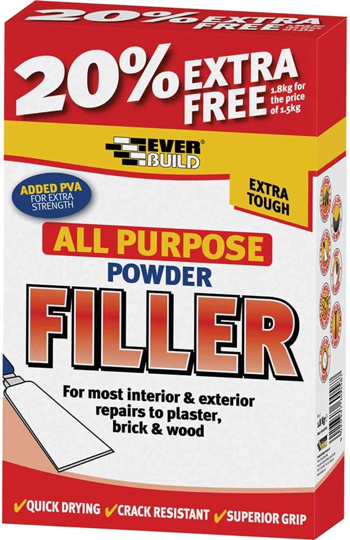 Tooled Up | Everbuild Everbuild All Purpose Powder Filler 585g Everbuild Everbuild All Purpose Powder Filler 585g