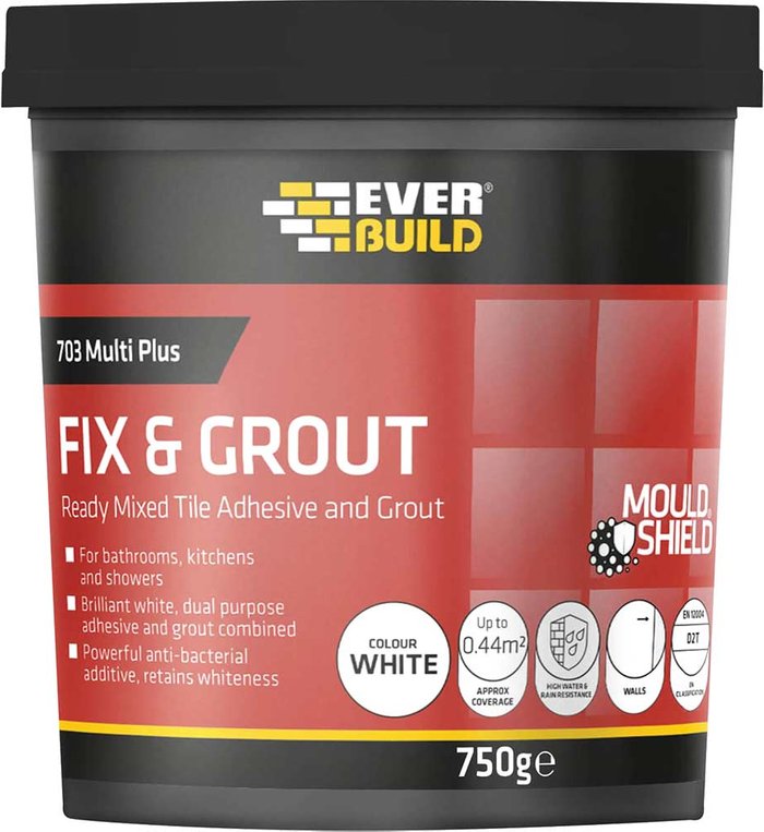 Tooled Up | Everbuild Everbuild Mould Reistant Fix and Grout Tile Adhesive 1l Everbuild Everbuild Mould Reistant Fix and Grout Tile Adhesive 1l