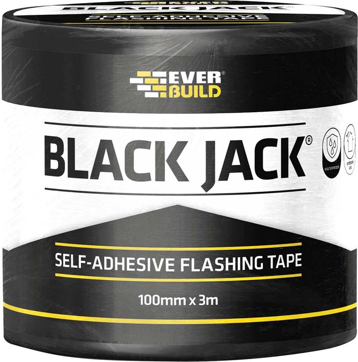 Tooled Up | Everbuild Everbuild Black Jack DIY Flashing Tape 100mm 3m Everbuild Everbuild Black Jack DIY Flashing Tape 100mm 3m