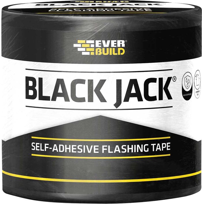 Tooled Up | Everbuild Everbuild Black Jack DIY Flashing Tape 150mm 3m Everbuild Everbuild Black Jack DIY Flashing Tape 150mm 3m