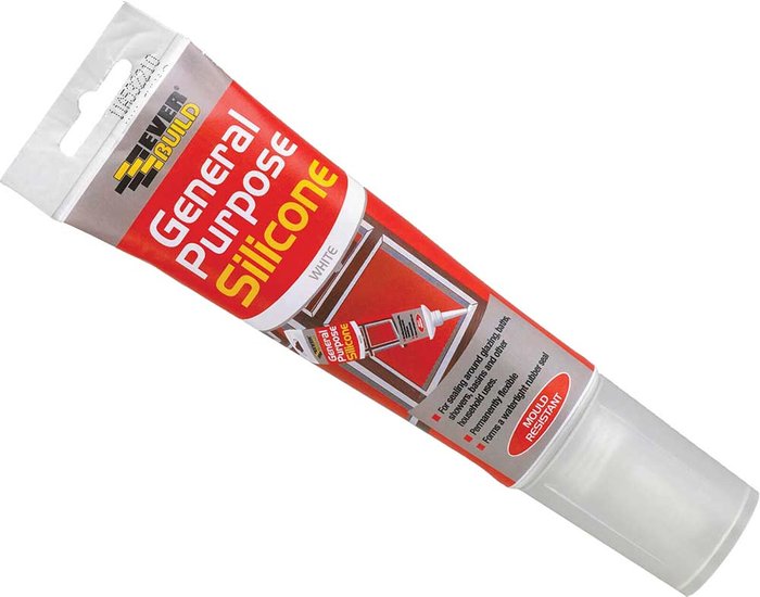 Tooled Up | Everbuild Everbuild Easi Squeeze General Purpose Silicone Sealant White 80ml Everbuild Everbuild Easi Squeeze General Purpose Silicone Sealant White 80ml