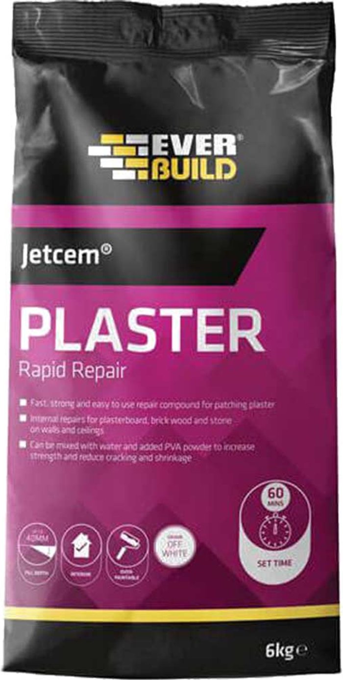 Tooled Up | Everbuild Everbuild Jet Cem Quick Set Patching Plaster 6kg Everbuild Everbuild Jet Cem Quick Set Patching Plaster 6kg