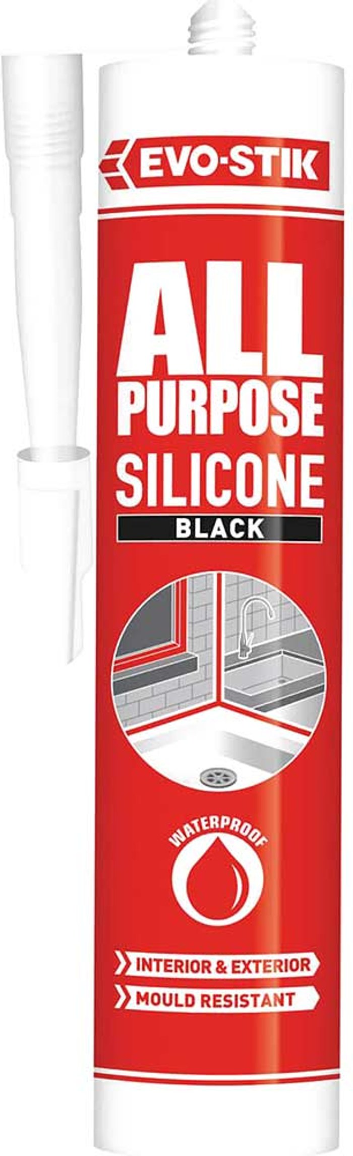 Tooled Up | Evostik Evo-stik All Purpose Flexible Silicone Sealant Black 310ml Evostik Evo-stik All Purpose Flexible Silicone Sealant Black 310ml