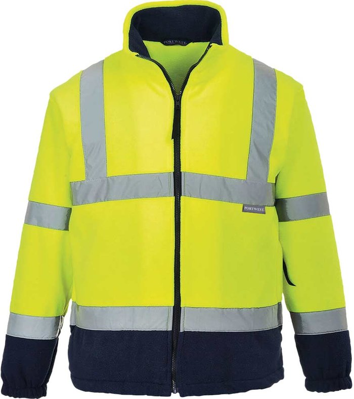 Tooled Up | Portwest Portwest 2 Tone Hi Vis Fleece Jacket Yellow / Navy L Portwest Portwest 2 Tone Hi Vis Fleece Jacket Yellow / Navy L