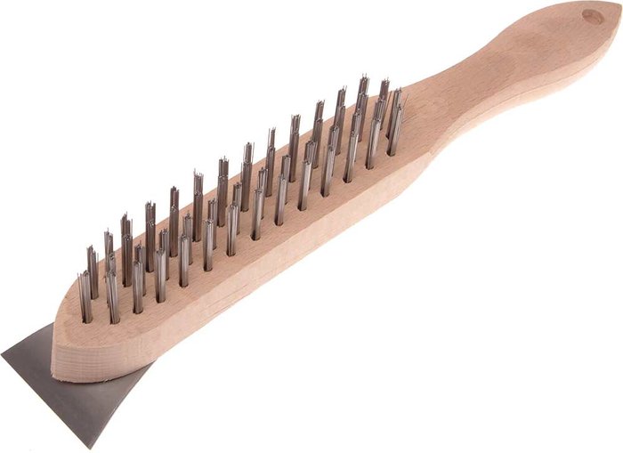 Tooled Up | Faithfull Faithfull Lightweight Wire Scratch Brush and Scraper 4 Rows Faithfull Faithfull Lightweight Wire Scratch Brush and Scraper 4 Rows