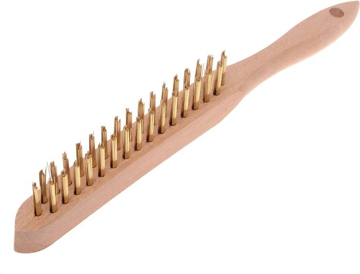 Tooled Up | Faithfull Faithfull Brass Scratch Wire Brush 2 Rows Faithfull Faithfull Brass Scratch Wire Brush 2 Rows
