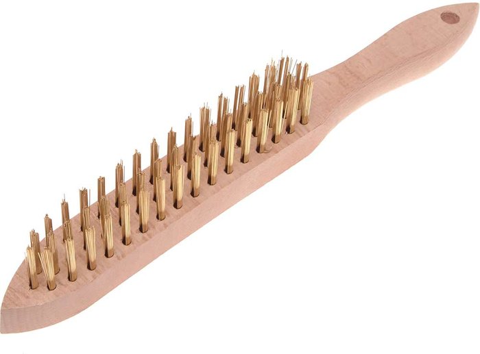 Tooled Up | Faithfull Faithfull Brass Scratch Wire Brush 3 Rows Faithfull Faithfull Brass Scratch Wire Brush 3 Rows