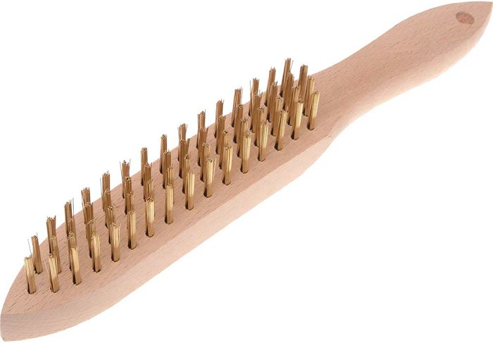 Tooled Up | Faithfull Faithfull Brass Scratch Wire Brush 4 Rows Faithfull Faithfull Brass Scratch Wire Brush 4 Rows