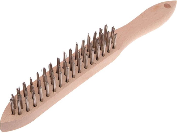Tooled Up | Faithfull Faithfull Stainless Steel Scratch Wire Brush 3 Rows Faithfull Faithfull Stainless Steel Scratch Wire Brush 3 Rows