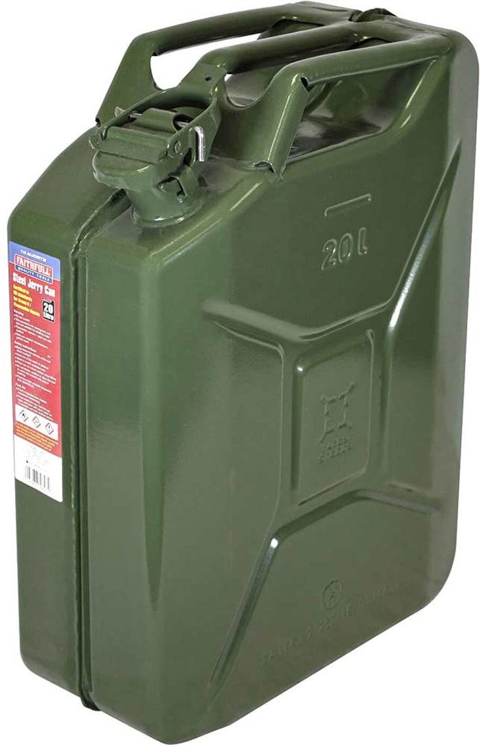 Tooled Up | Faithfull Faithfull Metal Jerry Can 20l Green Faithfull Faithfull Metal Jerry Can 20l Green