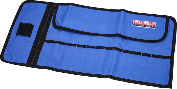 Tooled Up | Faithfull Faithfull 13 Pocket Drill Bit Tool Roll Faithfull Faithfull 13 Pocket Drill Bit Tool Roll
