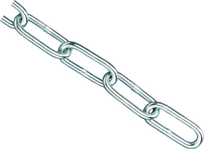 Tooled Up | Faithfull Faithfull Zinc Plated Chain 2.5mm 2.5m Faithfull Faithfull Zinc Plated Chain 2.5mm 2.5m