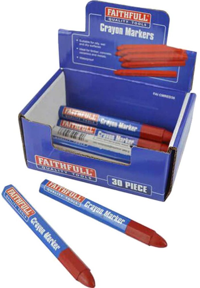 Tooled Up | Faithfull Faithfull Marker Crayons RED pack of 30 Faithfull Faithfull Marker Crayons RED pack of 30