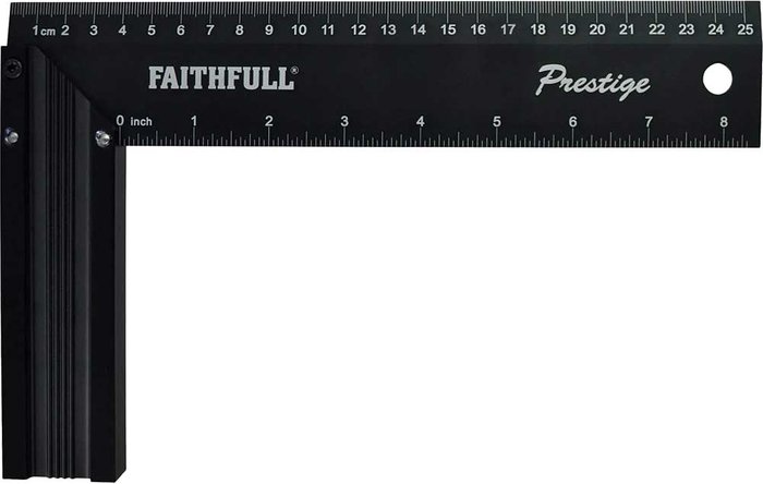 Tooled Up | Faithfull Faithfull Prestige Try Square Black Aluminium 250mm Faithfull Faithfull Prestige Try Square Black Aluminium 250mm