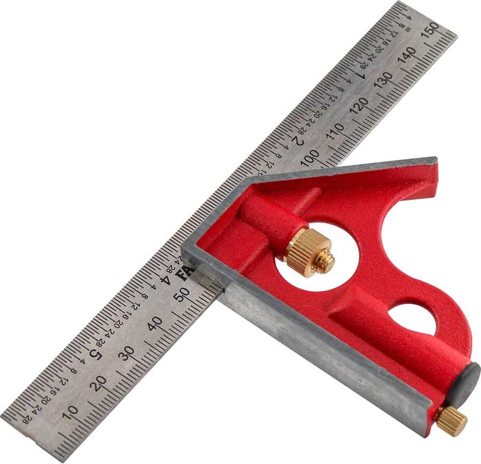 Tooled Up | Faithfull Faithfull Combination Square 150mm (6in) Faithfull Faithfull Combination Square 150mm (6in)