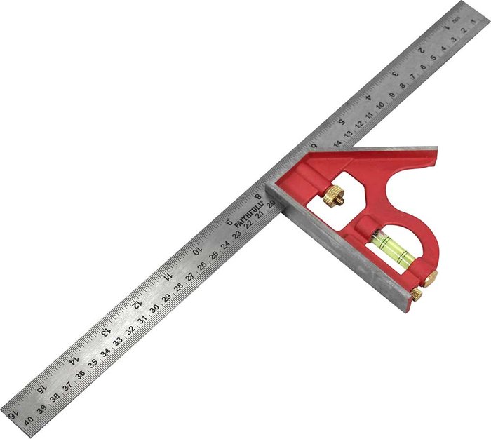 Tooled Up | Faithfull Faithfull Combination Square 400mm (16in) Faithfull Faithfull Combination Square 400mm (16in)