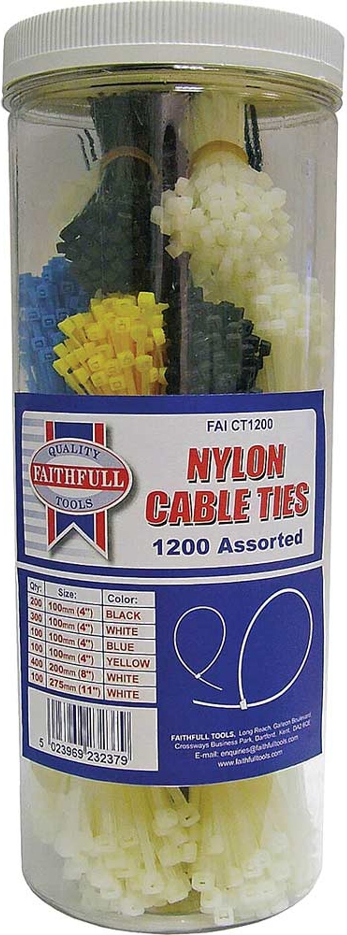 Tooled Up | Faithfull Faithfull Assorted Barrel Cable Ties Faithfull Faithfull Assorted Barrel Cable Ties