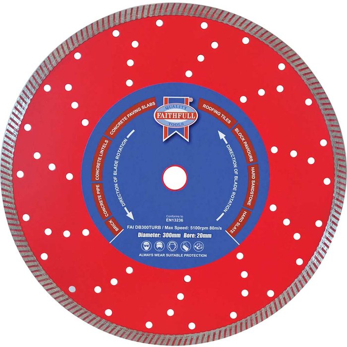 Tooled Up | Faithfull Faithfull Turbo Cut Diamond Cutting Disc 125mm Faithfull Faithfull Turbo Cut Diamond Cutting Disc 125mm