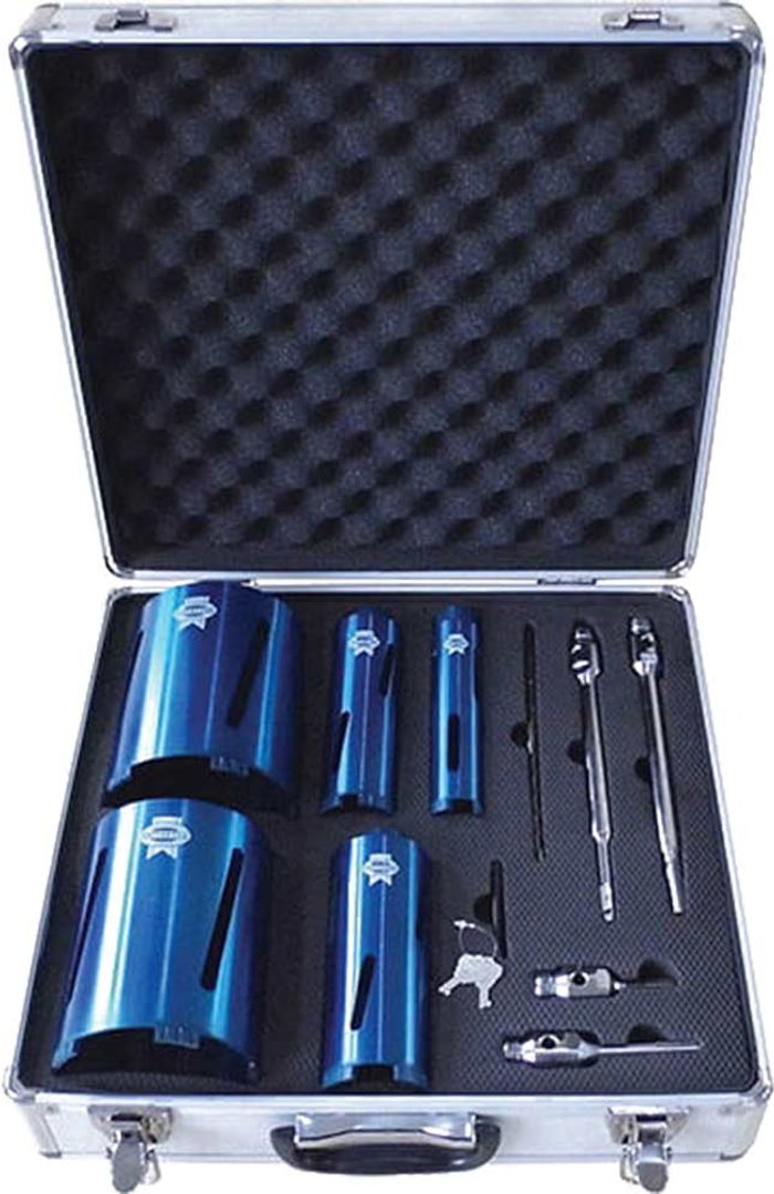 Tooled Up | Faithfull Faithfull 11 Piece Diamond Core Drill and Accessory Set Faithfull Faithfull 11 Piece Diamond Core Drill and Accessory Set
