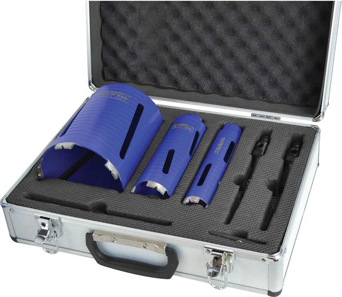 Tooled Up | Faithfull Faithfull 7 Piece Diamond Core Drill Set Faithfull Faithfull 7 Piece Diamond Core Drill Set