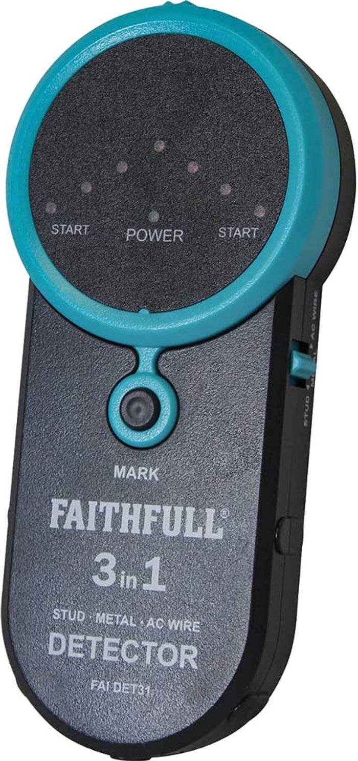 Tooled Up | Faithfull Faithfull 3-in-1 Detector Stud Metal & Live Wire Faithfull Faithfull 3-in-1 Detector Stud Metal & Live Wire