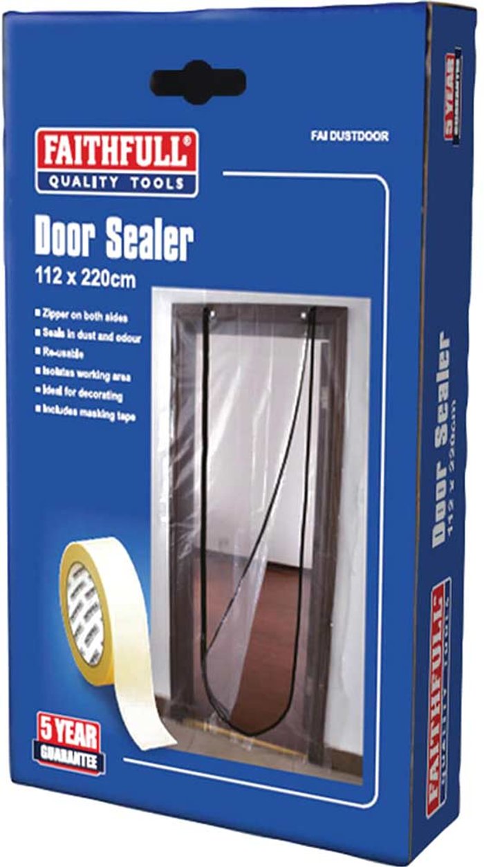 Tooled Up | Faithfull Faithfull Dust Sheet Door Sealer Faithfull Faithfull Dust Sheet Door Sealer