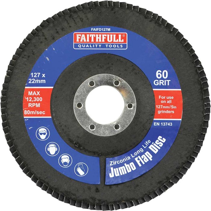 Tooled Up | Faithfull Faithfull Zirconium Abrasive Flap Disc 125mm Medium Faithfull Faithfull Zirconium Abrasive Flap Disc 125mm Medium