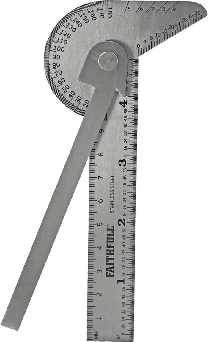 Tooled Up | Faithfull Faithfull Multi Purpose Angle Protractor Faithfull Faithfull Multi Purpose Angle Protractor