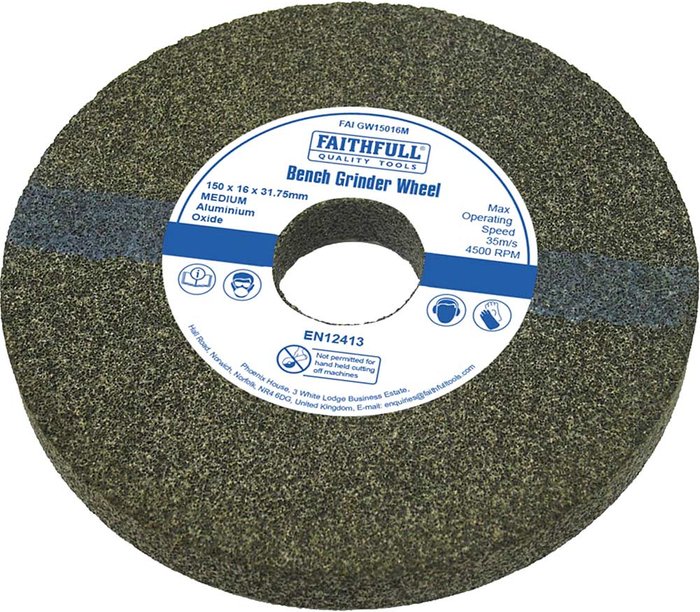 Tooled Up | Faithfull Faithfull Aluminium Oxide Grinding Wheel 150mm 16mm Medium Faithfull Faithfull Aluminium Oxide Grinding Wheel 150mm 16mm Medium