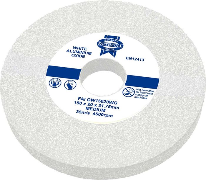 Tooled Up | Faithfull Faithfull General Purpose White Grinding Wheel 150mm 20mm Medium Faithfull Faithfull General Purpose White Grinding Wheel 150mm 20mm Medium