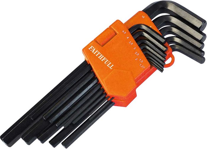 Tooled Up | Faithfull Faithfull 13 Piece Long Hexagon Allen Key Set Metric Faithfull Faithfull 13 Piece Long Hexagon Allen Key Set Metric