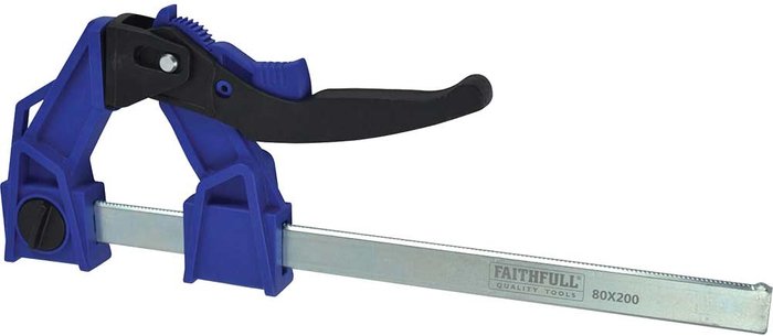 Tooled Up | Faithfull Faithfull Heavy Duty Lever Clamp 200mm 60mm Faithfull Faithfull Heavy Duty Lever Clamp 200mm 60mm