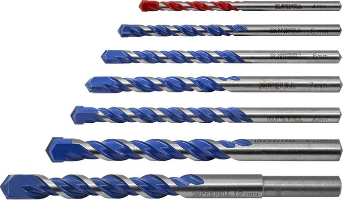 Tooled Up | Faithfull Faithfull 7 Piece Multi Construction Drill Bit Set Faithfull Faithfull 7 Piece Multi Construction Drill Bit Set
