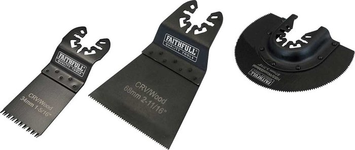 Tooled Up | Faithfull Faithfull 3 Piece Multi-Function Tool Blade Set Faithfull Faithfull 3 Piece Multi-Function Tool Blade Set
