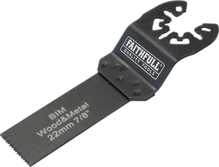 Tooled Up | Faithfull Faithfull Metal and Wood Oscillating Multi Tool Flush Cut Blade 22mm Pack of 1 Faithfull Faithfull Metal and Wood Oscillating Multi Tool Flush Cut Blade 22mm Pack of 1