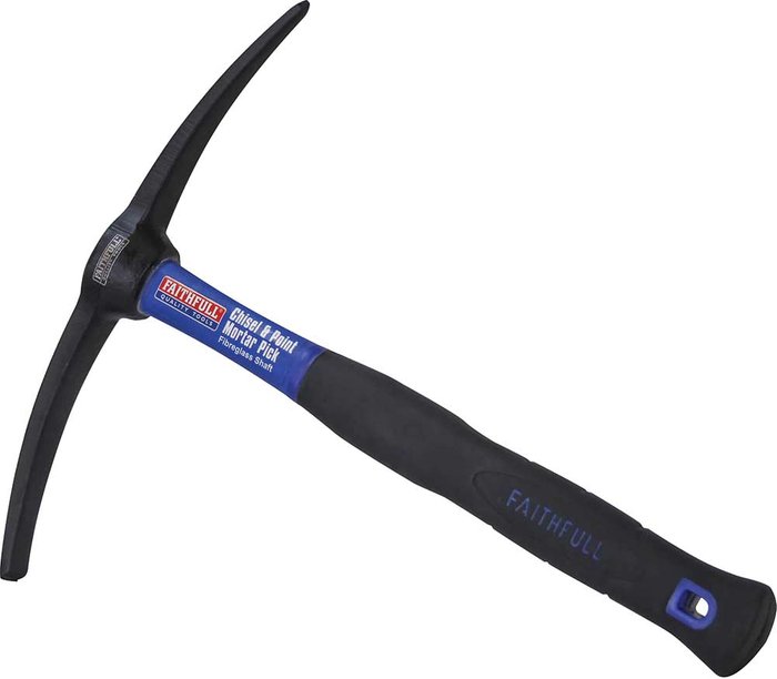 Tooled Up | Faithfull Faithfull Mortar Pick Chisel and Point Fibreglass Shaft Faithfull Faithfull Mortar Pick Chisel and Point Fibreglass Shaft