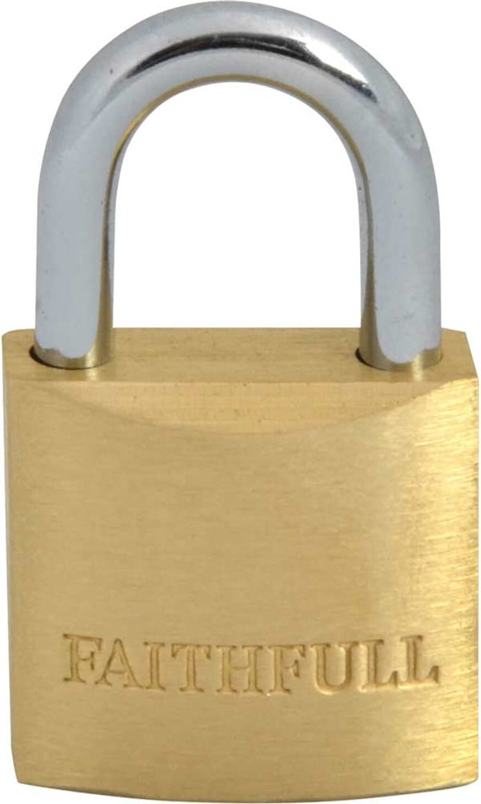 Tooled Up | Faithfull Faithfull Brass Padlock 25mm Standard Faithfull Faithfull Brass Padlock 25mm Standard