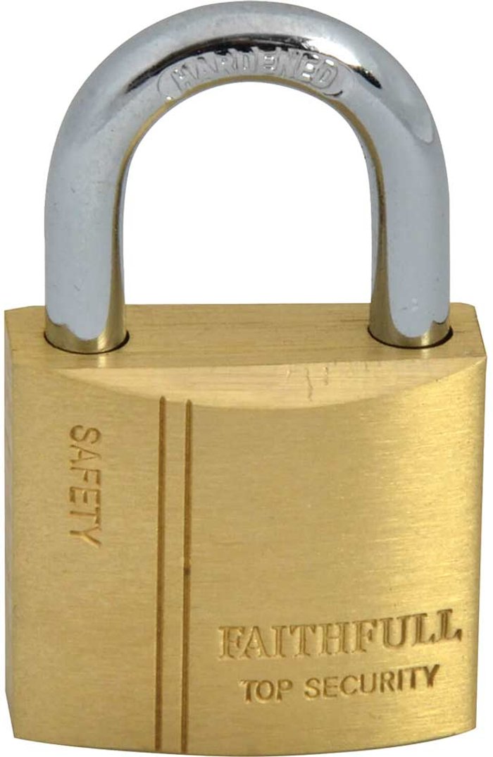 Tooled Up | Faithfull Faithfull Brass Padlock 30mm Standard Faithfull Faithfull Brass Padlock 30mm Standard